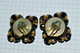 JOLIE PAIRE De BOUCLES D'OREILLES Perles Facettes Noires Réf. 19024061111-12 - Ohrringe