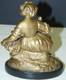 JOLIE STATUETTE Fin XIXe Début XXe Régule Doré Jeune Femme Au Panier Socle BOIS COLLECTION DECO VITRINE - Other & Unclassified