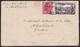 NEW ZEALAND 1931 4d Airmail + 1d Admiral On Cover To India - Covers & Documents