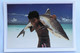 Carte Postale : Maldives Islands : White Tipped Shark Carried By A Young Child, Requin à Pointe Blanche Porté Un Jeune - Maldives