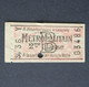 Ancien Ticket Paris 2ème Classe 1926 Publicité Dépôt VINS NICOLAS Metropolitain Railway Tickets 3 - Europa