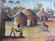 Delcampe - Ancienne Peinture Africaine ...origine Inconnue  (grand Tableau) - African Art