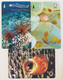 Singapore Old Transport Subway Train Bus Ticket Card Transitlink Used Sea Life Shrimp Shell Sea Urchin 3 Cards - Mundo