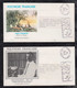 France Polynesie Tahiti 1988 2x Oficial Cover PAPEETE To RIO DE JANEIRO Brazil - Storia Postale