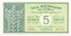 5 DRACME CASSA MEDITERRANEA DI CREDITO PER LA GRECIA 1941 FDS-/FDS - Other & Unclassified