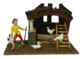 95575 Pastorello Presepe - Diorama - Ragazzo Con Galline Nel Pollaio - Christmas Cribs