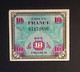 France 1944: Allied Occupation 10 Francs - 1944 Flagge/Frankreich