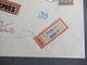 Böhmen Und Mähren 16.8.1939 Früher Beleg MiF Mit CSSR Marke Einschreiben Expres Ank. Stempel Halle Fernsprechamt - Cartas & Documentos