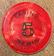 03 NÉRIS-LES-BAINS CASINO JETON DE 5 FRANCS N° 00057 CHIP COINS TOKENS GAMING - Casino