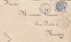 LETTRE. 27 NOV 1895. HONG-KONG. 5c. POUR LA FRANCE NANCY. LIGNE N  PAQ.FR.N° 1 - Storia Postale