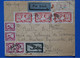 O18 INDO CHINE BELLE LETTRE RECOM 1948 VOYAGEE PAR AVION SAIGON A PARIS FRANCE + BANDE DE 3 T.P+ AFFRANCH. PLAISANT - Cartas & Documentos