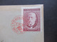 CSSR 1930 Thomas Garigue Massaryk Nr.300 Mit 2x SST / Sonderstempel In Rot Praha 10 (Hrad) - Lettres & Documents