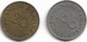 Monnaie France Sarre 2 Pieces 100 Franken 1955 Et 20 Franken 1954  Plat 3 N0104 - Otros & Sin Clasificación