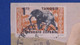 A22 ESPAGNE TANGER BELLE CARTE 1956 +TELEGRAFO ESPANOL+ AFFRANCHISSEMENT PLAISANT + DESSINS ELEPHANTS - Storia Postale