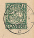 BAYERN ORTSSTEMPEL LICHTENFELS K2 1916 Auf 7 ½ Pf Wappen GA, ABART: Extra Weißer Linie Rechts, R! - Interi Postali