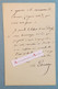 L.A.S 1903 Charles LAMEIRE Peintre Architecte à William Bouguereau - Paris Av Duquesne - Lettre Autographe - Schilders & Beeldhouwers