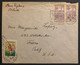 Océanie Lettre TAHITI Tarif à 1FR50 1935 N°34 X2 + Vignette Tuberculose Oblitérés Daguin De Papeete Pour FRESNO USA TTB - Covers & Documents