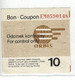 Ancien Ticket  ORBIS POLOGNE , For Control Only EM 0590148, Dim: 6,8 X 6,6 Cm. - Sin Clasificación