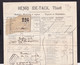 954/27 -- Cachets De Gare De FORTUNE - Lettre De Voiture Henri Ide-Tack ,Huilerie,  THIELT 1919 , Via ESSCHEN Frontière - Other & Unclassified