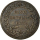 Monnaie, Monaco, Honore V, 5 Centimes, Cinq, 1837, Monaco, TB+, Cast Brass - Charles III.