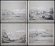 Album With 18 Original Drawings Of Views In Algeria. Made During The French Colonisation In The 1840's. - Zeldzaamheden