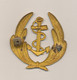 Insigne Métallique De Casquette D'officier De La Marine Nationale Milieu XXe Siècle - Casques & Coiffures