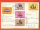 FO-19 San Marino 5 Timbres Sur Carte Postale   Circulé 1963 Vers La Suisse Grand Format - Brieven En Documenten