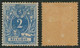 émission 1869 - N°27* (MH) NUANCE : Bleu De Prusse + Certificat P. KAISER / Légère Tâche De Rouille, Rare. - 1869-1888 Lion Couché