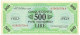 500 LIRE OCCUPAZIONE AMERICANA IN ITALIA BILINGUE FLC A-A 1943 A BB/BB+ - Occupation Alliés Seconde Guerre Mondiale