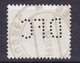 Belgium Perfin Perforé Lochung 'DFC' 30c. Heraldischer Löwe  BRUSSEL Cancel 1958? (2 Scans) - 1934-51