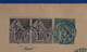 Q8 LA REUNION BELLE LETTRE TRES RARE 1892 PAQUEBOT SAINT DENIS POUR BORDEAUX FRANCE+ PAIRE DE TP SANS ACCENT - Lettres & Documents