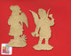 Deux Jolis Chromos Decoupis Paillettes Ange NOEL Sapin Clochettes  8,5 Cm Hauteur - Kerstmotief