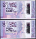 UK Northern Ireland 20+20 Pounds 2021 UNC # P- W345 (2021) < Ulster Bank > The Same Number - Rare Set! (2pcs) - 20 Pounds