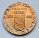 Old Medal DDR, Dessau Medaille Ancienne 1988 775 Jahrfeier Dessau - Hugo Junkers (1859-1935) Deutschland Germany - Autres & Non Classés