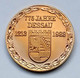 Old Medal DDR, Dessau Medaille Ancienne 1988 775 Jahrfeier Dessau - Hugo Junkers (1859-1935) Deutschland Germany - Andere & Zonder Classificatie