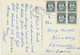 NORWEGEN 1962, 10 Ö Blaugrau (5) Posthorn Sehr Seltene MeF Auf Kab.-AK RP (HORTEN, Torget) Mit Maschinestempel „HORTEN“ - Covers & Documents