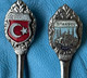 VINTAGE TURKISH SOUVENIR EPNS DEMITASSE SPOONS - Cucchiai