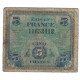 France, 5 Francs, Drapeau/France, 1944, B, Fayette:VF17.1, KM:115a - 1944 Flagge/Frankreich