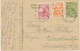 JUGOSLAWIEN 1954 10 Din Kab.-GA-Postkarte (Obstbau) M Zusatzfrankatur 2 Din (Bäuerin Mit Getreide) Und 5 Din (Fischfang) - Covers & Documents