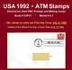 USA ATM STAMPS Michel 2.1 / Scott CVP31 / Vor-Ersttag FDC - JUL 21 1992 !!! RARE Automatenmarken Etiquetas Kiosk - Automaatzegels [ATM]