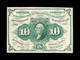 Estados Unidos United States 10 Cents George Washington 1862 Pick 98c EBC+ XF+ - 1862 : 1° Edizione