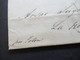USA 14.7.1824 Schiffspost Roter L2 Par Le Havre Faltbrief Mit Inhalt New York Nach La Rochelle Bartaxe 10 - …-1845 Vorphilatelie