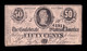 Estados Unidos United States 50 Cents 1864 Pick 64a 1º Series Confederate States Of America Richmond - Divisa Confederada (1861-1864)