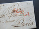 Frankreich 1808 Oder 1838 ?? Roter Ovaler Stempel Autriche P. Huningue Roter L2 Mant.... Faltbrief Mit Inhalt - Entry Postmarks