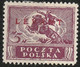 Pologne - Levant Polonais N° 12 MH Timbre De Pologne Surchargé Marque De Marchand Au Dos (H11) - Levant (Turquie)