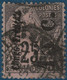 Congo N°7ba 15c Sur 25c Obl Dateur De LIBREVILLE Variété Surcharge Verticale De Bas En Haut TTB Signé SCHELLER - Used Stamps