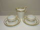 *2 TASSES & SOUCOUPES + 1 POT A LAIT PORCELAINE De LIMOGES Guirlande De Roses  E - Limoges (FRA)