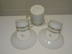 *2 TASSES & SOUCOUPES + 1 POT A LAIT PORCELAINE De LIMOGES Guirlande De Roses  E - Limoges (FRA)