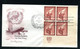 Delcampe - USA 1957 13 FDC Covers  Complete Year New York Office In Blocks Of 4 12669 - Brieven En Documenten