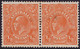 AUSTRALIA 1933 KGV ½d Orange Horz Pair SG124 FU - Oblitérés